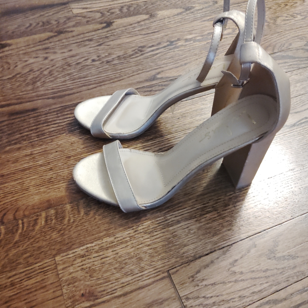 Elegant Silver Women's Heels